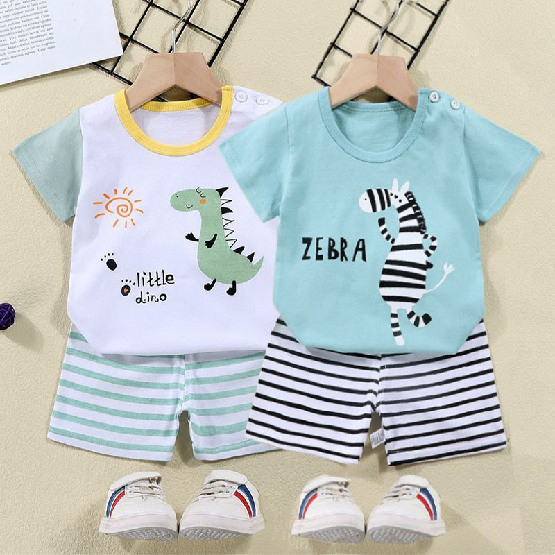 Summer Clothing Baby Girl - Bawełniane koszulki + spodenki 2-częściowy zestaw