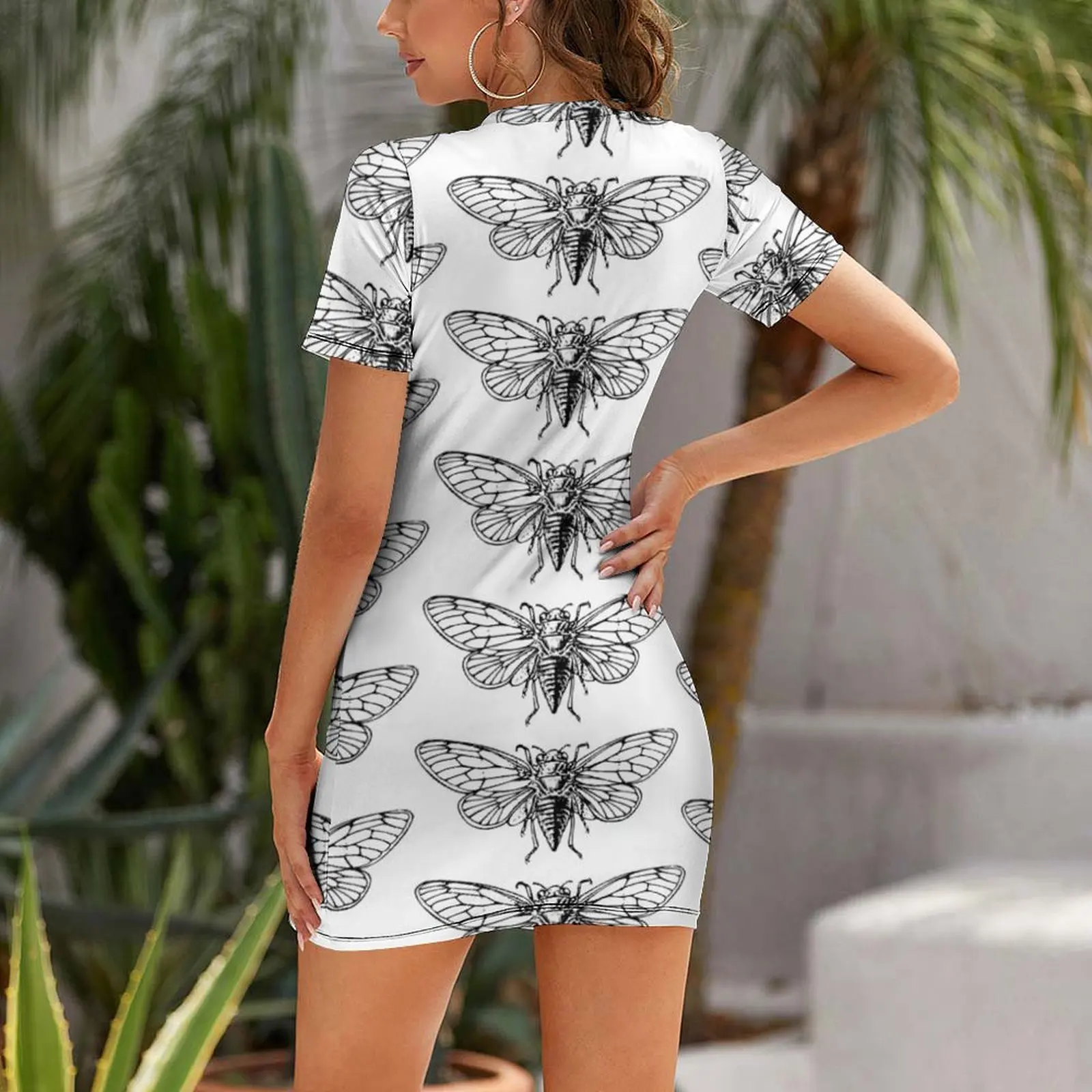 Sukienka z krótkim rękawem z r – Summer Clothing Drawing recenzja i cena